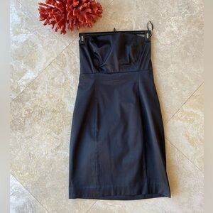 Vintage Isaac Mizrahi for Target Black Silk Sateen Strapless Cocktail dress - 4